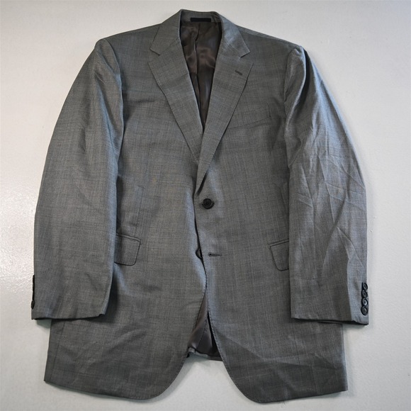Lanvin 42R Gray Glenn Check 100% Wool 15 Faubourg Italy Blazer